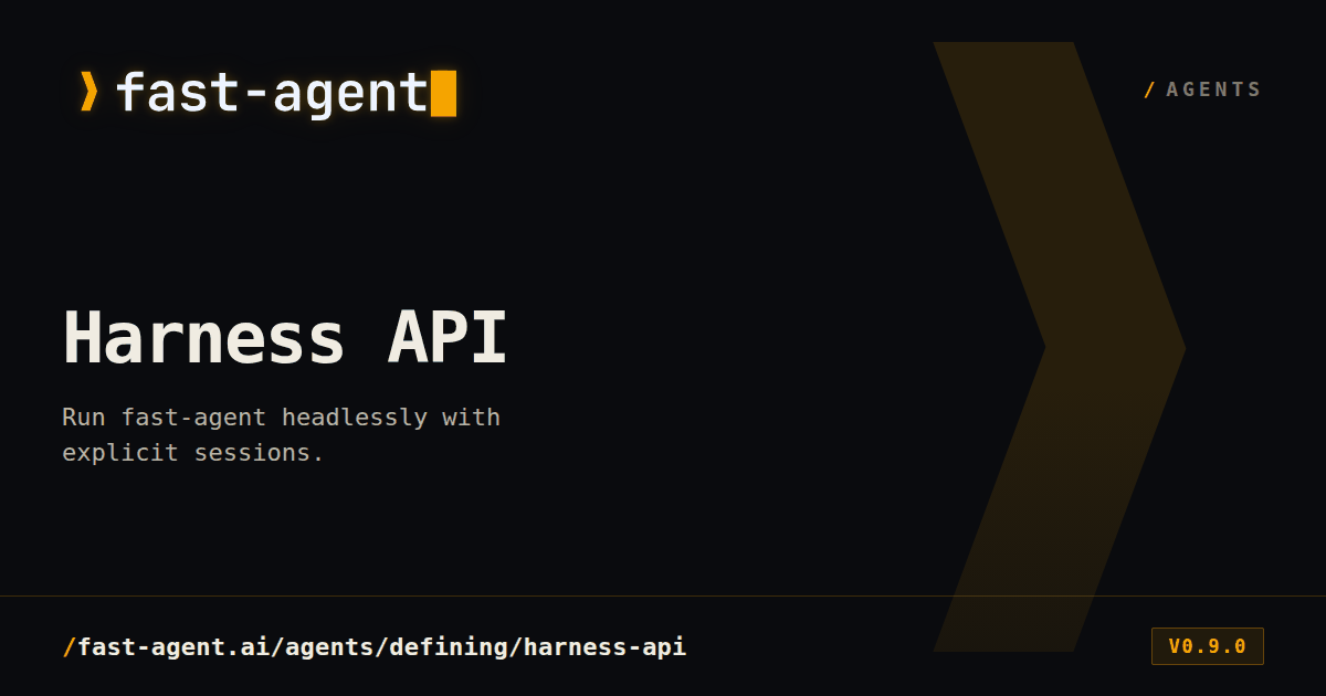 Harness Api Model Harness API - fast-agent documentation