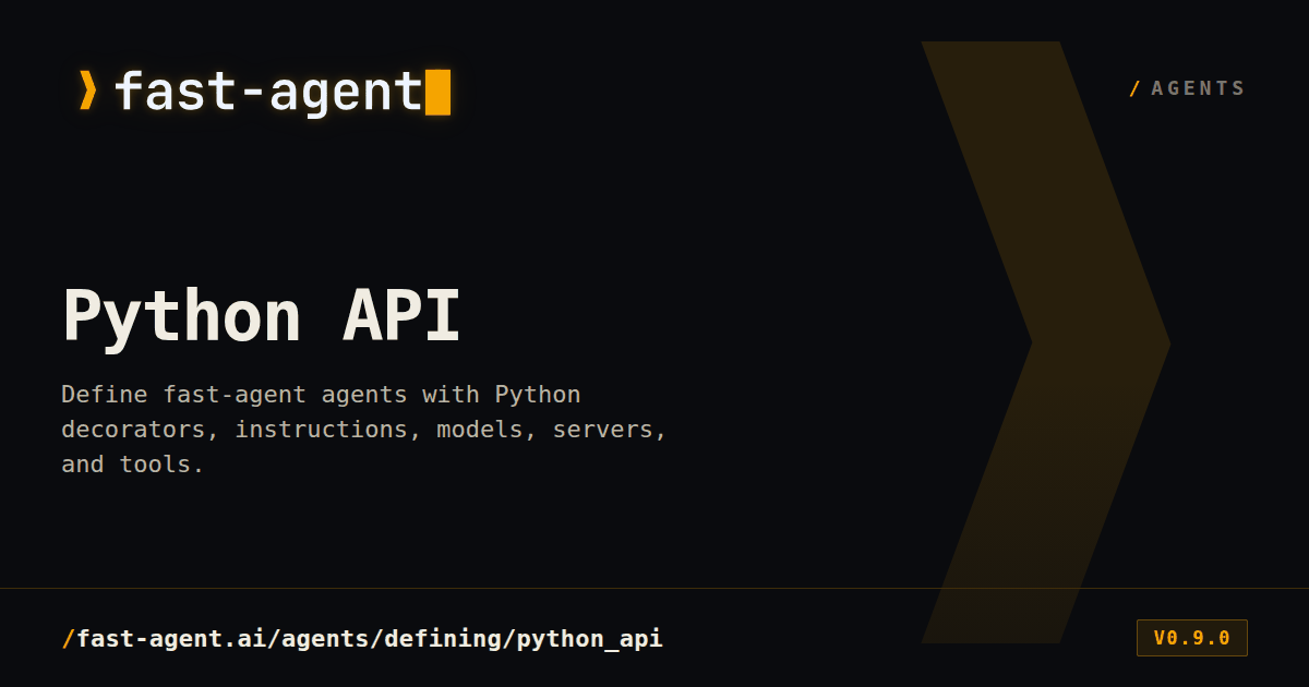 Python API - fast-agent documentation
