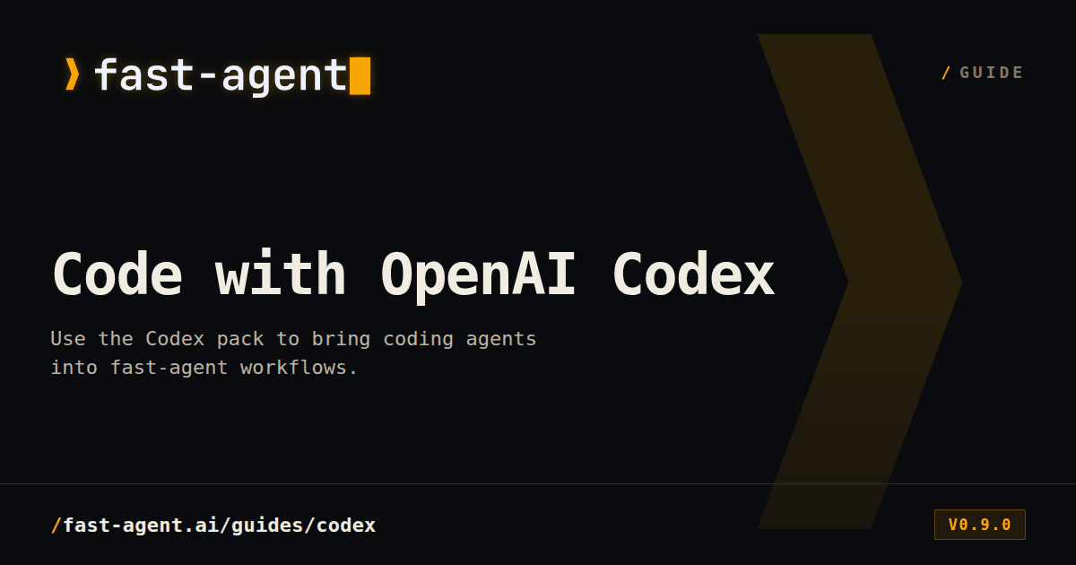 Code with OpenAI Codex - fast-agent documentation