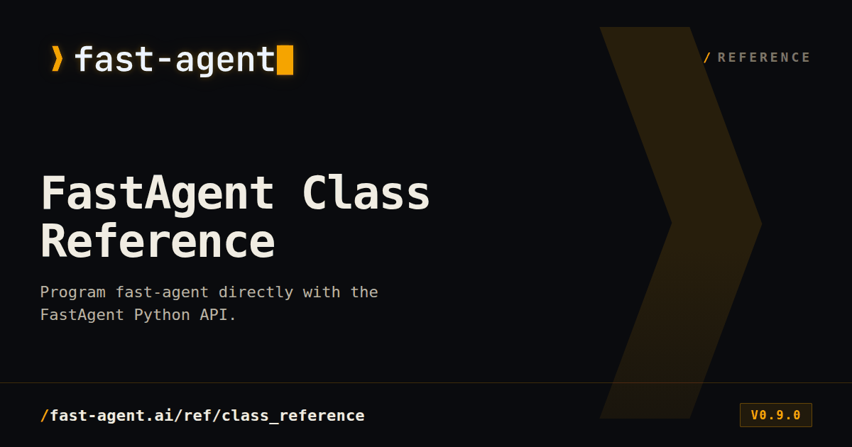 FastAgent Class Reference - fast-agent documentation